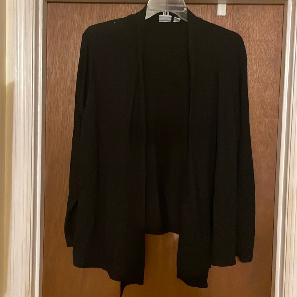 Cato black draped front cardigan​​